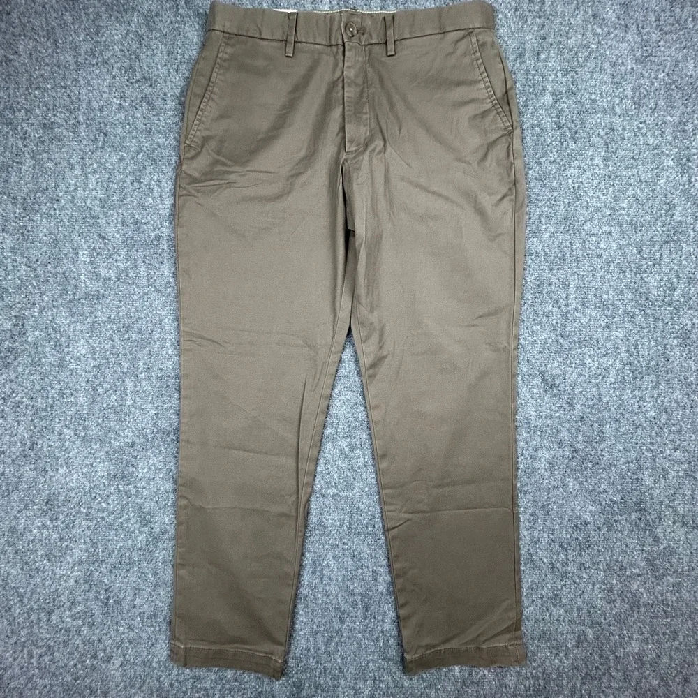 Banana Republic Chino Pants Mens 32x30 Brown Lived-In Athletic Tapered Cotton